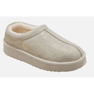 Women's Amira Suede Clog Slippers - Stars Above Metallic Gold SIZE 12